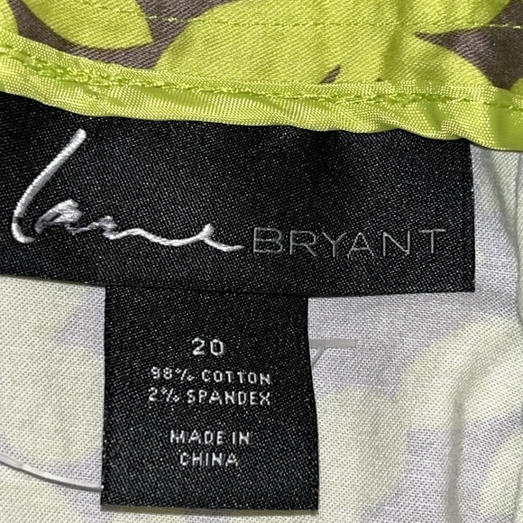 Lane Bryant Green and Brown Floral Pencil Skirt size 20 - Picture 7 of 7